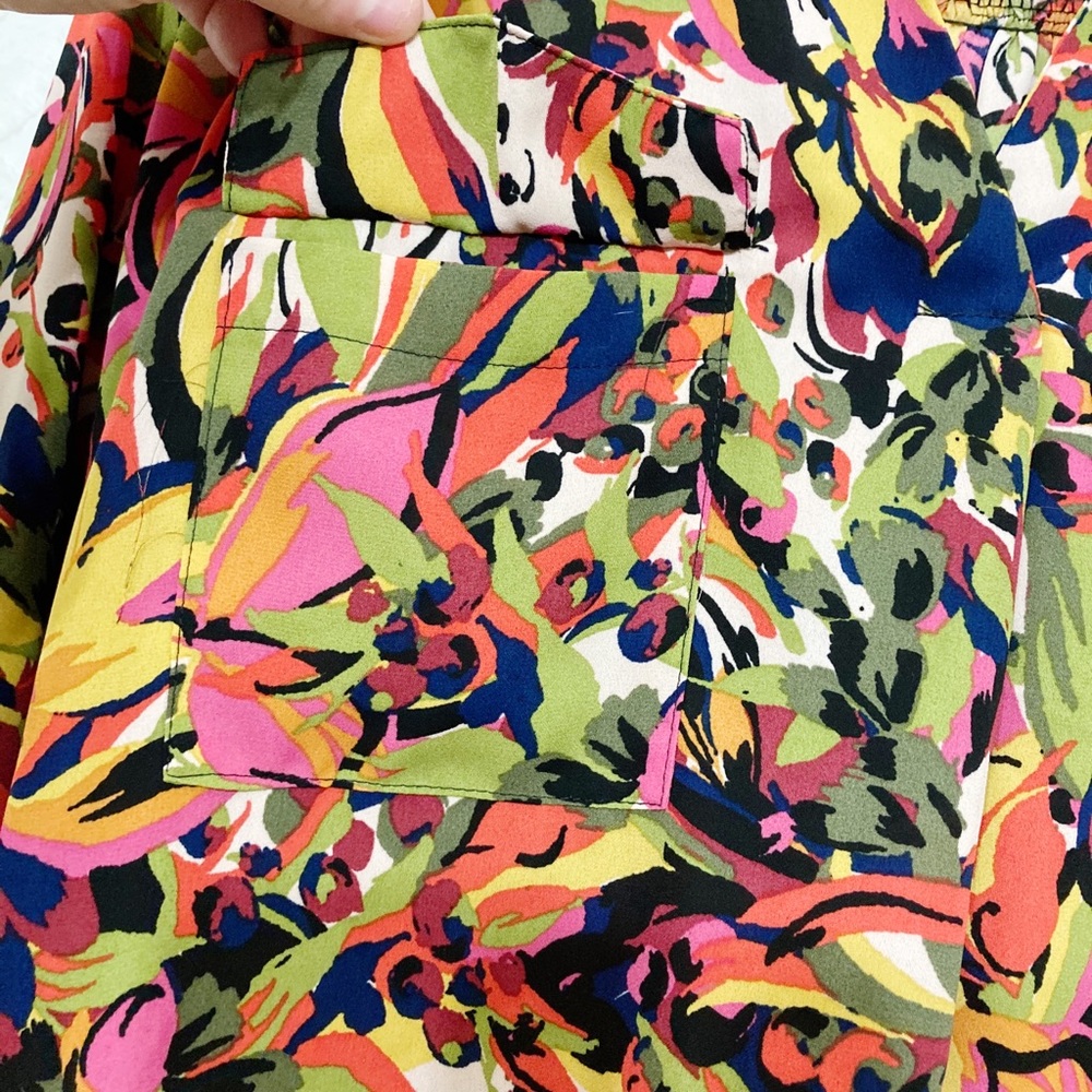 Bright Fall Button Up Tunic | Large - image 5